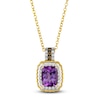 Thumbnail Image 0 of Le Vian Natural Amethyst & Diamond Pendant Necklace 1/3 ct tw 14K Honey Gold