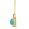 Thumbnail Image 1 of Le Vian Natural Turquoise & Diamond Pendant Necklace 1/4 ct tw 14K Honey Gold