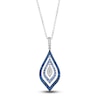 Thumbnail Image 0 of Le Vian Natural Blue & White Sapphire  Pendant Necklace 14K Vanilla Gold