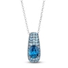 Thumbnail Image 1 of Le Vian Mare Azzurro Oval Natural Blue Topaz Pendant Necklace 14K Vanilla Gold 19&quot;