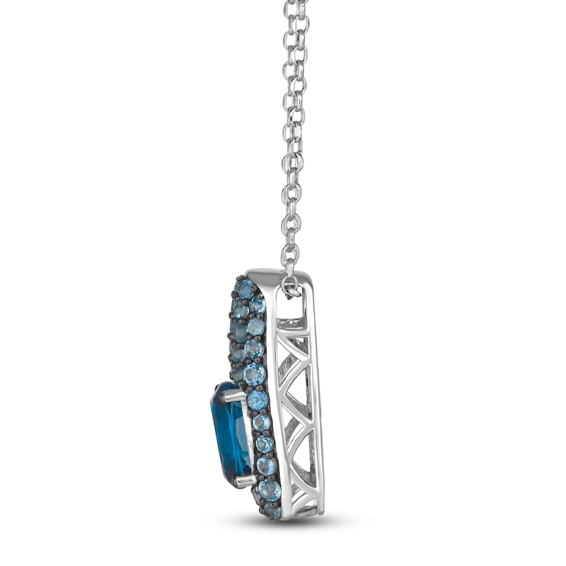 Main Image 2 of Le Vian Mare Azzurro Oval Natural Blue Topaz Pendant Necklace 14K Vanilla Gold 19&quot;