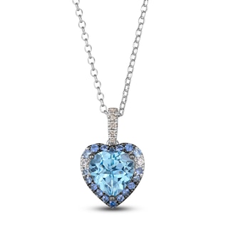 Diamond Heart Necklace Charm – Argent & Asher