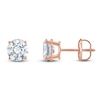 Thumbnail Image 0 of Round-Cut Lab-Created Diamond Solitaire Stud Earrings 2 ct tw 14K Rose Gold (F/SI2)