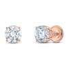 Thumbnail Image 1 of Round-Cut Lab-Created Diamond Solitaire Stud Earrings 2 ct tw 14K Rose Gold (F/SI2)