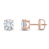 Thumbnail Image 1 of Certified Round-Cut Diamond Solitaire Stud Earrings 3 ct tw 14K Rose Gold (I/I2)