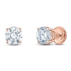 Thumbnail Image 2 of Certified Round-Cut Diamond Solitaire Stud Earrings 3 ct tw 14K Rose Gold (I/I2)