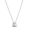 Thumbnail Image 2 of Certified Diamond Solitaire Necklace 1/4 ct tw 14K White Gold (I/I1) 18&quot;