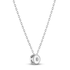 Thumbnail Image 3 of Certified Diamond Solitaire Necklace 1/4 ct tw 14K White Gold (I/I1) 18&quot;