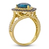 Thumbnail Image 1 of Le Vian Pear-Shaped Natural Blue Topaz Ring 3/4 ct tw Diamonds 14K Honey Gold