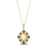 Thumbnail Image 1 of Le Vian Natural Opal, Tsavorite Garnet & Blue Sapphire Necklace 3/8 ct tw Diamonds 14K Honey Gold 19&quot;