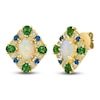 Thumbnail Image 2 of Le Vian Natural Opal, Tsavorite Garnet & Blue Sapphire Earrings 1/5 ct tw Diamonds 14K Honey Gold