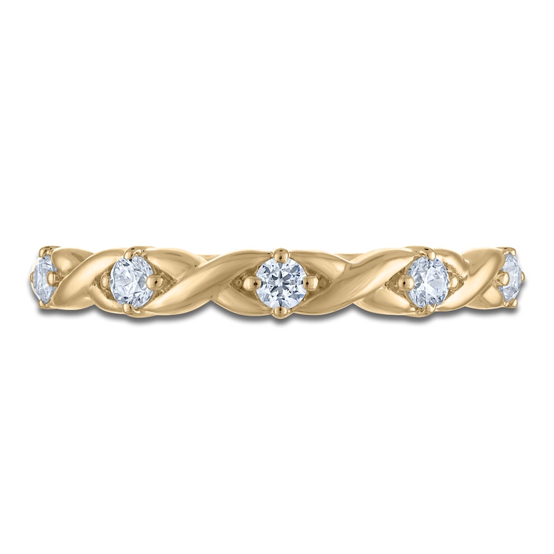 Main Image 3 of Certified Diamond Twist Anniversary Ring 1/5 ct tw 14K Yellow Gold