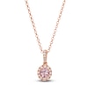 Thumbnail Image 0 of Le Vian Morganite Necklace 1/6 ct tw Diamonds 14K Strawberry Gold 19"