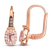 Thumbnail Image 0 of Le Vian Cushion-Cut Morganite Drop Earrings 1/4 ct tw Diamonds 14K Strawberry Gold