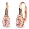 Thumbnail Image 1 of Le Vian Cushion-Cut Morganite Drop Earrings 1/4 ct tw Diamonds 14K Strawberry Gold