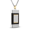 Thumbnail Image 2 of Forged by Jared Men's Rectangular Locket Necklace Damascus Steel, Sterling Silver & 18K Yellow Gold 24&quot;