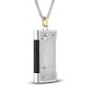 Thumbnail Image 3 of Forged by Jared Men's Rectangular Locket Necklace Damascus Steel, Sterling Silver & 18K Yellow Gold 24&quot;