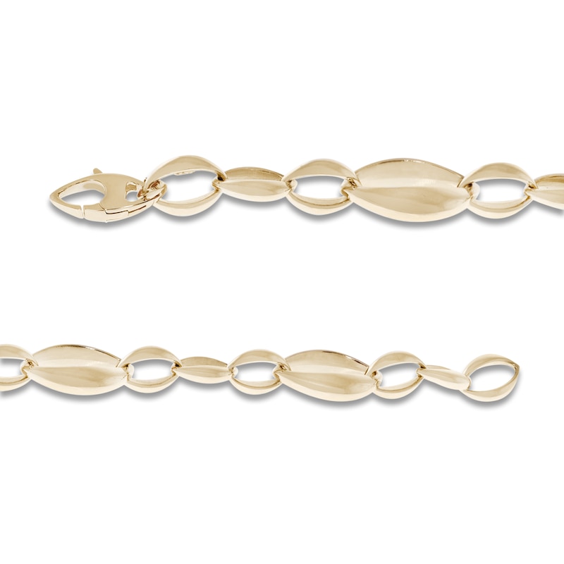 Main Image 3 of Italia D'Oro Oval Link Necklace 14K Yellow Gold 18&quot;