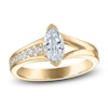 Thumbnail Image 0 of Brilliant Moments Marquise-Cut Diamond Asymmetric Shank Engagement Ring 7/8 ct tw 14K Yellow Gold