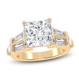 Princess-Cut Created By Jared Studio Lab-Created Diamond Engagement Ring 4-1/2 ct tw 14K Yellow Gold