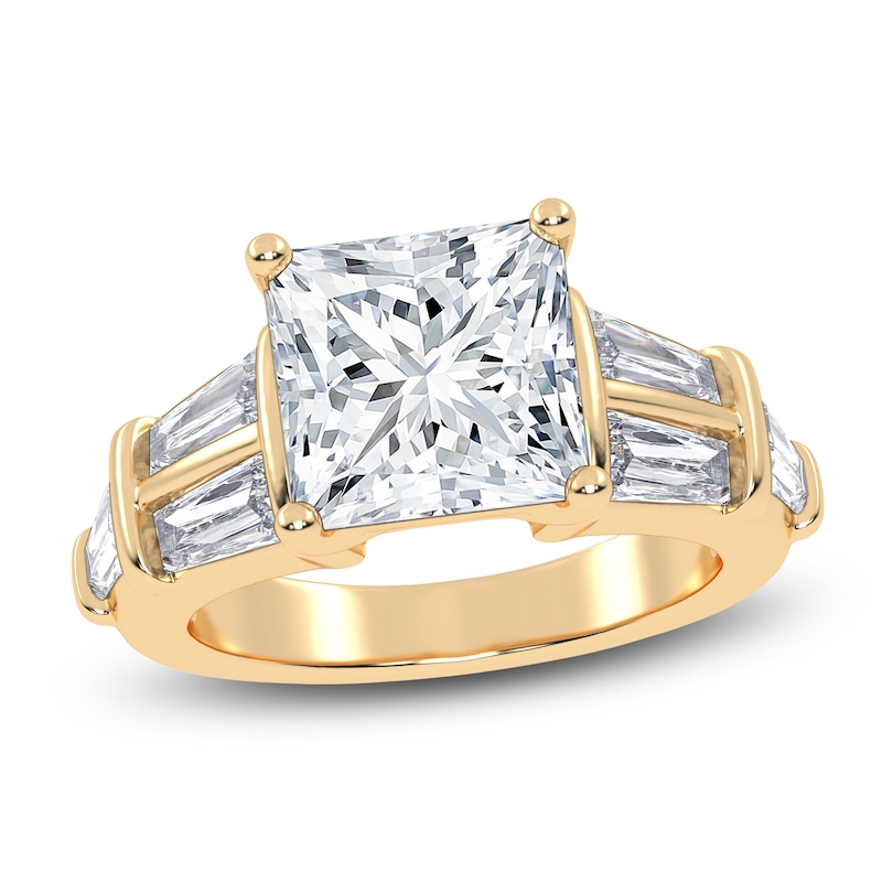 Main Image 1 of Princess-Cut Created By Jared Studio Lab-Created Diamond Engagement Ring 4-1/2 ct tw 14K Yellow Gold