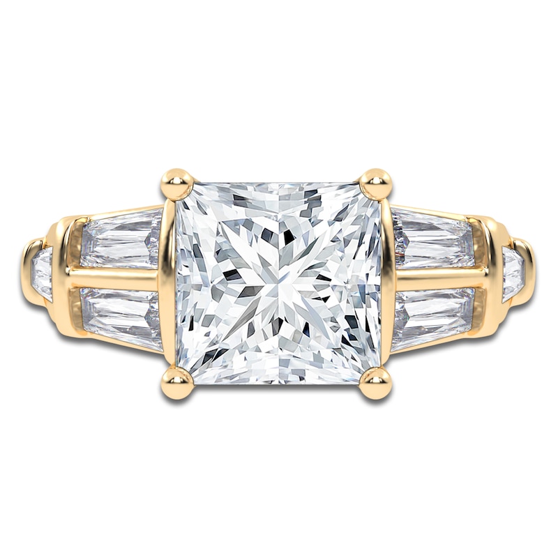 Main Image 3 of Princess-Cut Created By Jared Studio Lab-Created Diamond Engagement Ring 4-1/2 ct tw 14K Yellow Gold