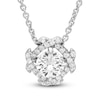 Thumbnail Image 1 of Unspoken Diamond Halo Necklace 1-1/4 ct tw 14K White Gold 18&quot;