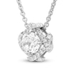 Thumbnail Image 2 of Unspoken Diamond Halo Necklace 1-1/4 ct tw 14K White Gold 18&quot;