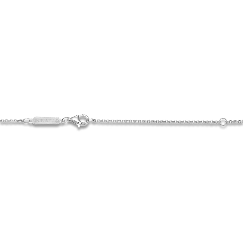 Main Image 3 of Unspoken Diamond Halo Necklace 1-1/4 ct tw 14K White Gold 18&quot;