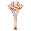 Thumbnail Image 3 of J'Lure Octagon Step-Cut Lab-Created Diamond Halo Bypass Engagement Ring 4-1/3 ct tw 18K Rose Gold