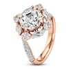 Thumbnail Image 4 of J'Lure Octagon Step-Cut Lab-Created Diamond Halo Bypass Engagement Ring 4-1/3 ct tw 18K Rose Gold