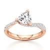 Thumbnail Image 1 of J'Lure Trillion Curved Brilliant-Cut Lab-Created Diamond Bypass Engagement Ring 1-1/4 ct tw 18K Rose Gold