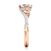 Thumbnail Image 3 of J'Lure Trillion Curved Brilliant-Cut Lab-Created Diamond Bypass Engagement Ring 1-1/4 ct tw 18K Rose Gold