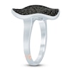 Thumbnail Image 2 of Pnina Tornai Black Multi-Diamond Wavy Circle Ring 1 ct tw 14K White Gold