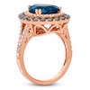 Thumbnail Image 2 of Le Vian Pear-Shaped Blue Topaz Ring 1-3/8 ct tw Diamonds 18K Strawberry Gold