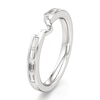 Thumbnail Image 4 of J'Lure Baguette-Cut Lab-Created Diamond Contour Wedding Band 1/3 ct tw 18K White Gold