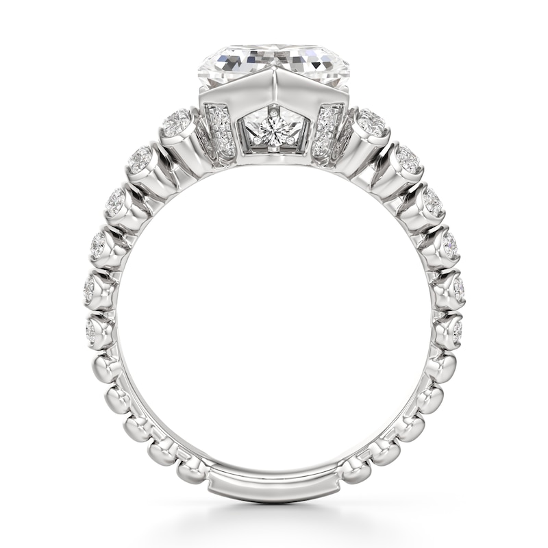 Main Image 2 of J'Lure Hexagon Brilliant-Cut Lab-Created Diamond Engagement Ring 3-1/2 ct tw 18K White Gold