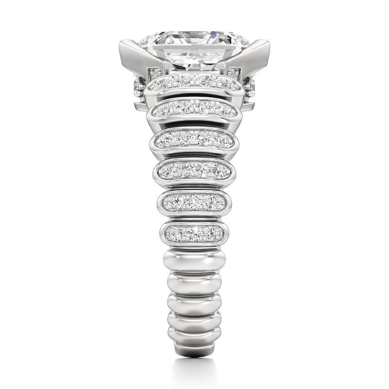 Main Image 3 of J'Lure Hexagon Brilliant-Cut Lab-Created Diamond Engagement Ring 3-1/2 ct tw 18K White Gold