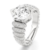 Thumbnail Image 4 of J'Lure Hexagon Brilliant-Cut Lab-Created Diamond Engagement Ring 3-1/2 ct tw 18K White Gold