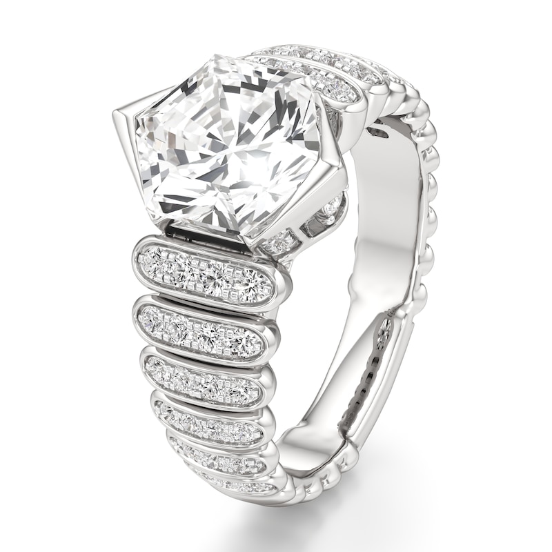 Main Image 4 of J'Lure Hexagon Brilliant-Cut Lab-Created Diamond Engagement Ring 3-1/2 ct tw 18K White Gold