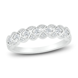 Diamond Anniversary Band 1/5 ct tw Round 14K White Gold