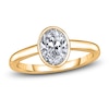 Thumbnail Image 1 of Diamond Solitaire Engagement Ring 2 ct tw Bezel-Set Oval 14K Yellow Gold (I2/I)