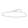 Thumbnail Image 1 of Bead Bracelet White Enamel 14K Yellow Gold 7.5&quot;