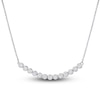 Thumbnail Image 1 of Diamond Bar Necklace 1/2 ct tw Round 14K White Gold 16&quot;