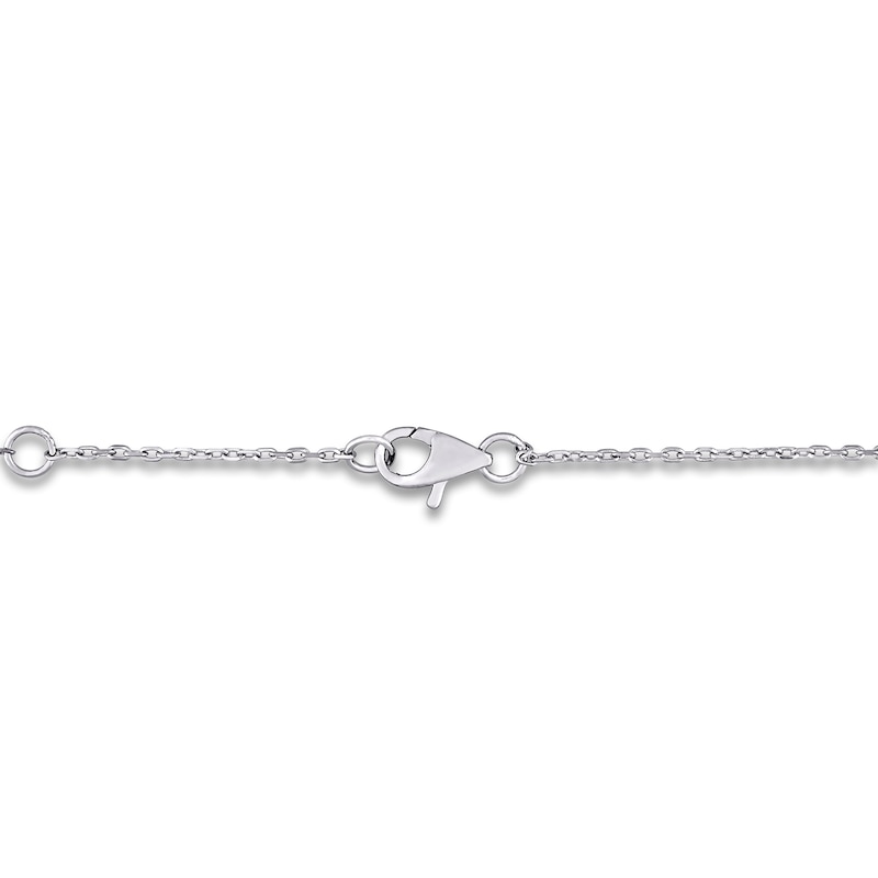 Main Image 2 of Diamond Bar Necklace 1/2 ct tw Round 14K White Gold 16&quot;