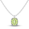 Thumbnail Image 1 of Juliette Maison Natural Peridot Pendant Necklace 10K White Gold