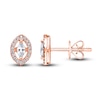 Thumbnail Image 1 of Diamond Stud Earrings 1/3 ct tw Marquise/Round 10K Rose Gold