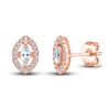 Thumbnail Image 2 of Diamond Stud Earrings 1/3 ct tw Marquise/Round 10K Rose Gold