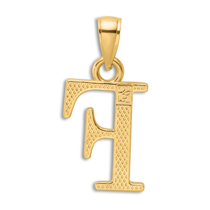 Main Image 3 of Initial F Necklace 14K Yellow Gold 18&quot;