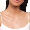 Thumbnail Image 2 of Juliette Maison Black Diamond Station Name Necklace 7/8 ct tw Round 10K Rose Gold